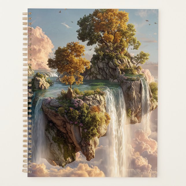 Agenda Surreal Floating Cliffs With Waterfalls (Frente)