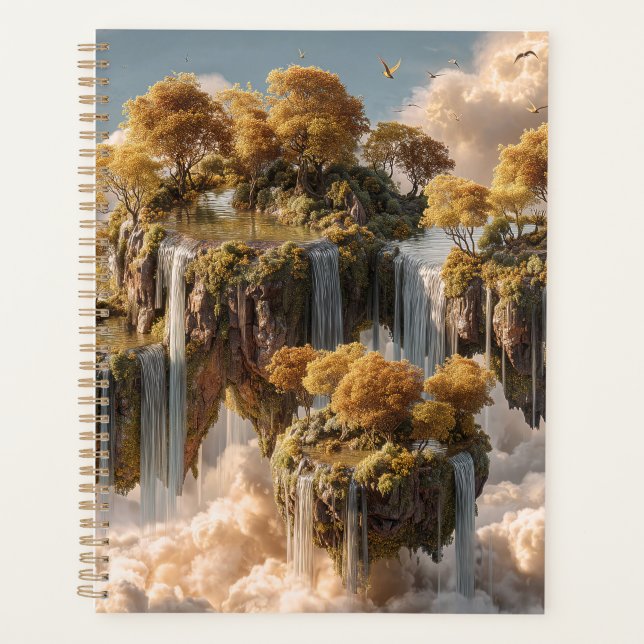 Agenda Surreal Floating Islands With Golden Trees (Frente)