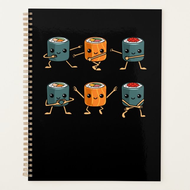 Agenda Sushi Roll Gift Women Sushi Lover Japonês Sushi (Frente)