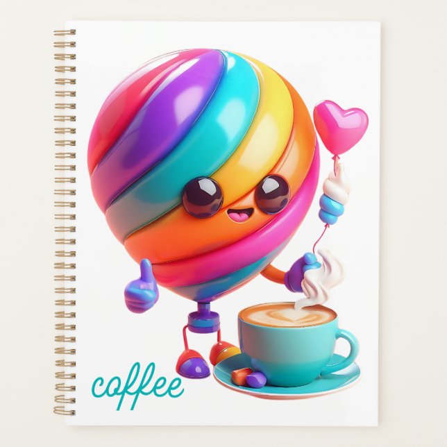 Agenda Sweet Latte Buddy Spiral Notebook (Frente)