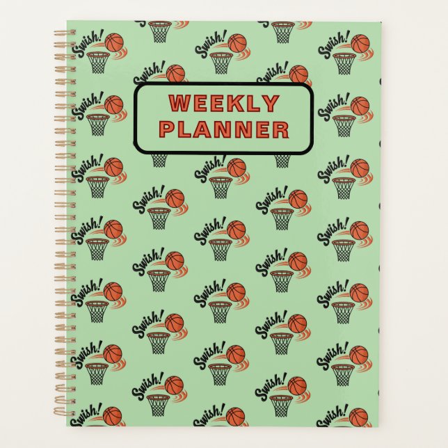 Agenda Swish Slam Dunk: Estilo de Basquete Vintage (Frente)