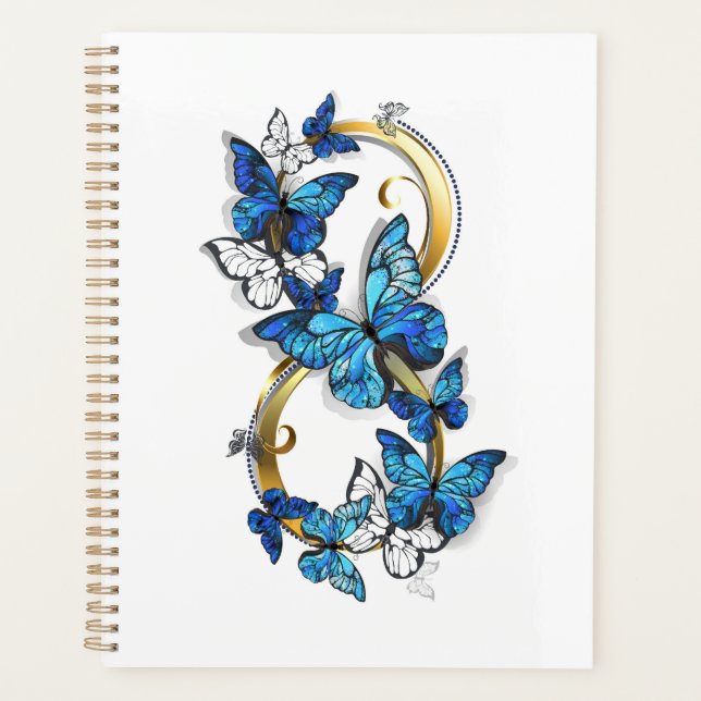 Agenda Symbol Infinity of Blue Morpho Butterflies (Frente)