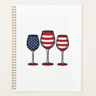 Agenda Taças de Vinho Patrióticas Design de Camiseta Veto