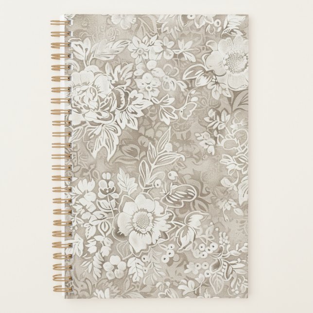 Agenda Tânil e Floral Creme (Frente)