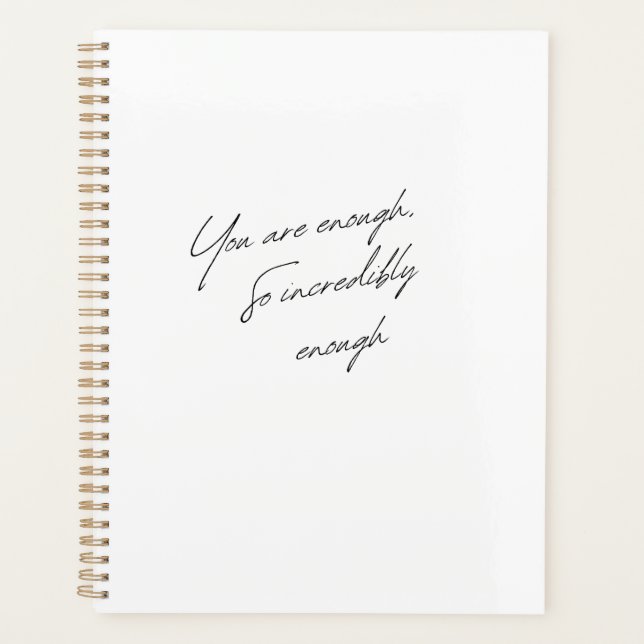 Agenda 'Tão incrível o suficiente' pela minha boa mente (Frente)