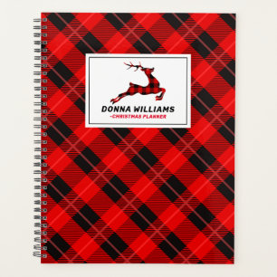 Agenda Tartan de Natal e veado de Natal