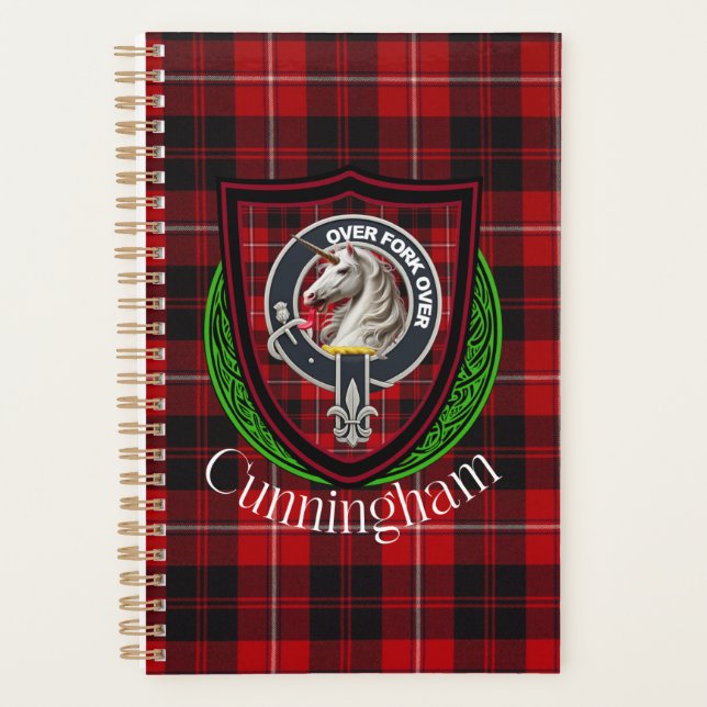 Agenda Tartan e Brasão do Clã Escocês Cunningham (Frente)