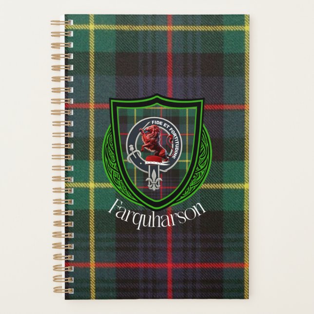 Agenda Tartan e Brasão do Clã Escocês Farquharson (Frente)