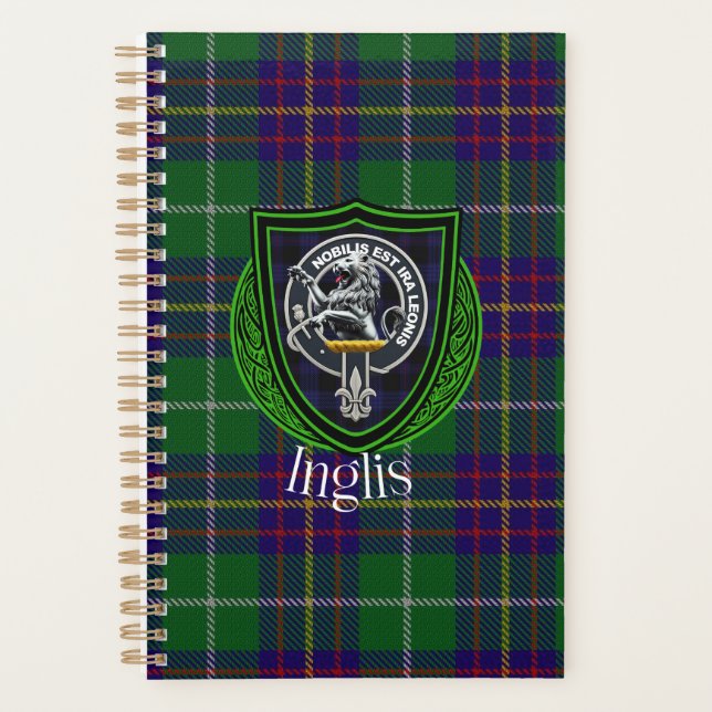 Agenda Tartan e Brasão do Clã Escocês Inglis (Frente)
