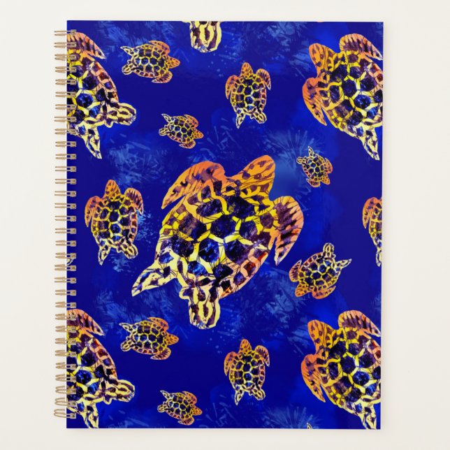 Agenda Tartarugas marinhas Batik Arte Africana (Frente)