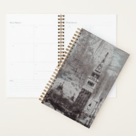 Agenda Taupe e Cyan Distress Skyline Veneice Itália