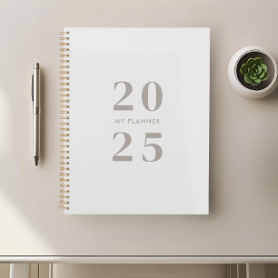 Agenda Taupe Minimalista Moderna 2025