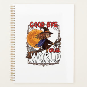 Agenda Tchau Mundo Cruel Bruxa Halloween Lua Cheia Aranha