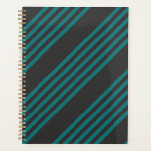 Agenda Teal e carvão cinco estilos