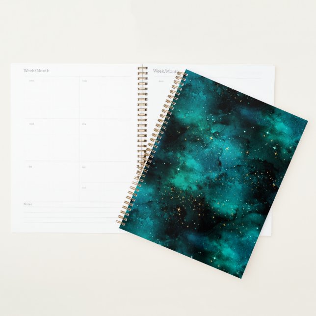 Agenda Teal Galaxy Series Design 1 (Exibição)