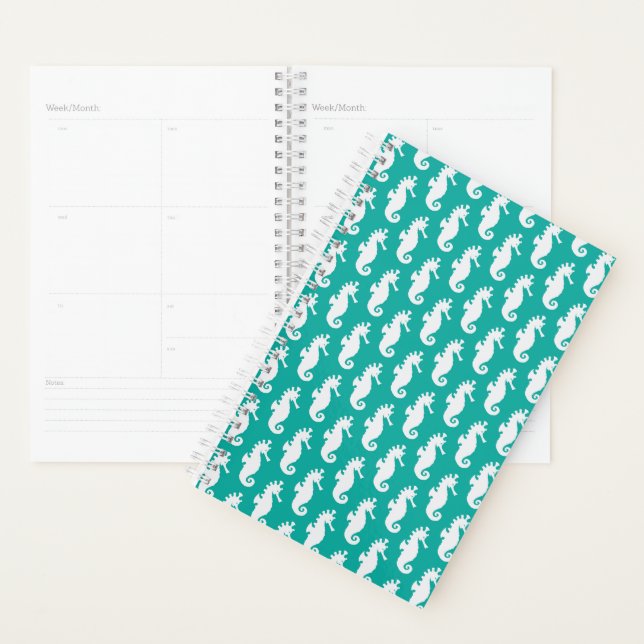 Agenda Teal Seacavalo Pattern (Exibição)