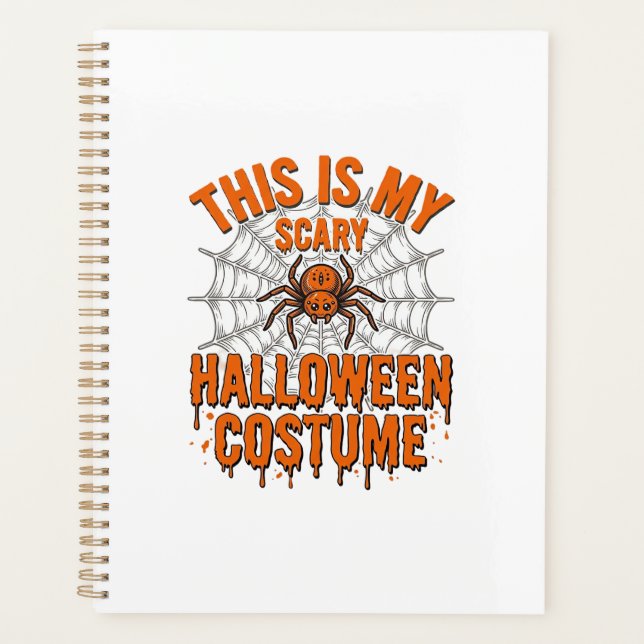 Agenda Tecido de Aranha de Fantasia Assustadora de Hallow (Frente)