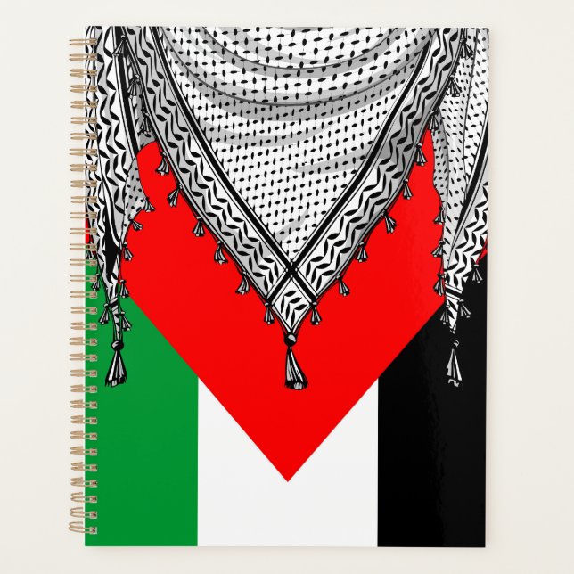 Agenda Tecido Tradicional do Keffiyeh Scarf Palestino (Frente)