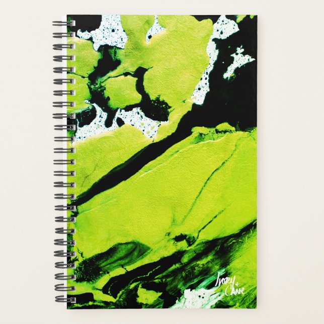 Agenda Tecla SPWW n' Slime Verde e Preto Mensal Pequeno (Frente)