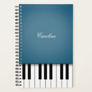 Agenda Teclado Piano Azul Peacock Música Personalizada