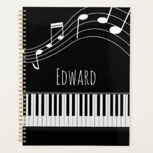 Agenda Teclado Piano e Notas Musicais
