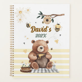Agenda Teddy bear cute school planner with honey pot