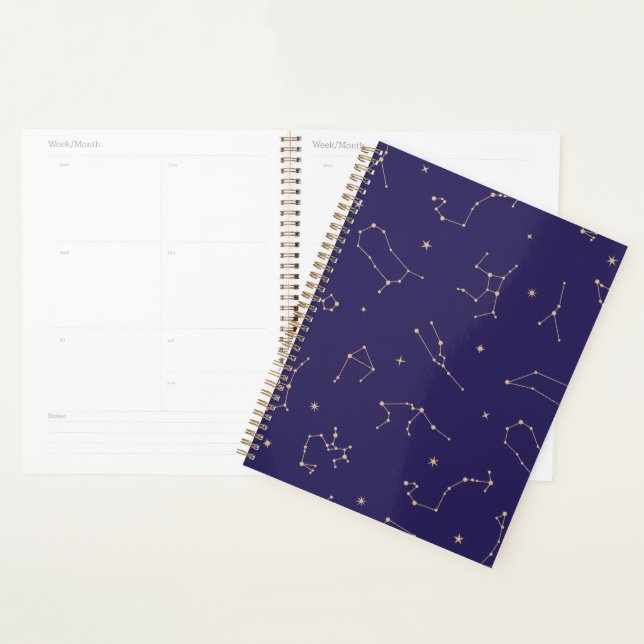 Agenda Tema Celestial Dourado de Star Solareclipe (Exibição)