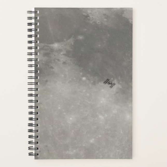 Agenda Tema de Ciência Espacial Close Up da Lua (Frente)