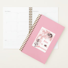 Agenda Tema rosa Vintage Alice no Partido do Chá das Mara