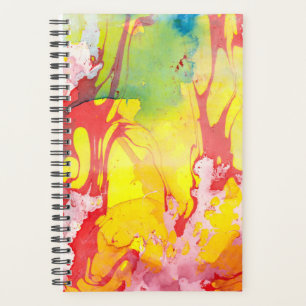 Agenda Tendência Moderna Abstrato Amarelo Vermelho Azul R