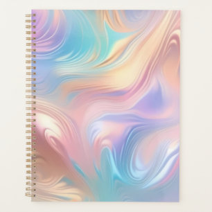 Agenda Tendência pastel cor-de-rosa abstrato azul