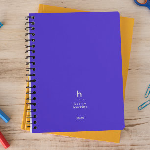 Agenda Tendy Electric Blue Modern Monograma semanal
