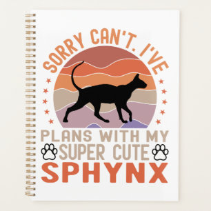 Agenda Tenho planos com meu gato Sphynx