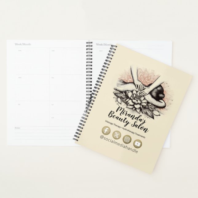 Agenda Terapêutica de Massagem Terapia Mãos Energia Spa B (Exibição)