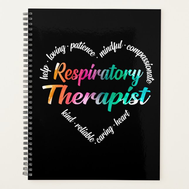 Agenda Terapêutica Respiratória Coração Palavra Cloud Wat (Frente)