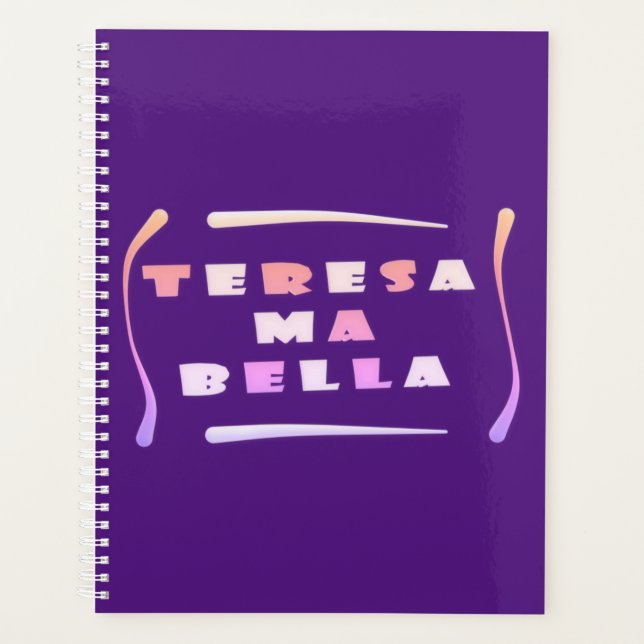 Agenda Teresa Bella fez para sua mistura de cores Drawest (Frente)