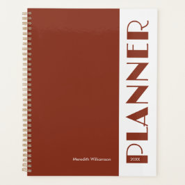 Agenda Terracota Listra Retrô Personalizada