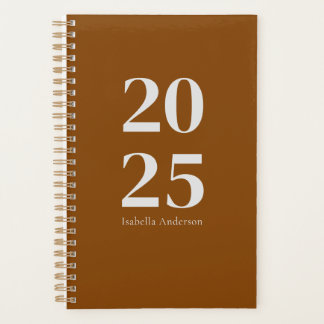 Agenda Terracotta Mínima Personalizada Mensal/Semanal