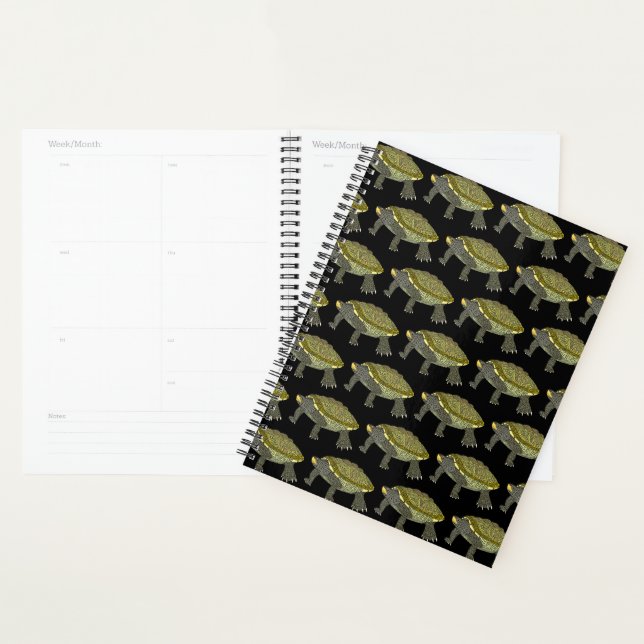 Agenda Terrapin (pattern black) - Planner (Exibição)