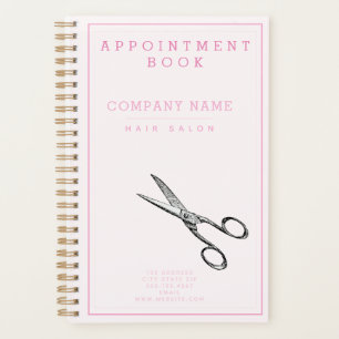 Agenda Tesoura - Livro de Compromisso do Hairsalon Rosa