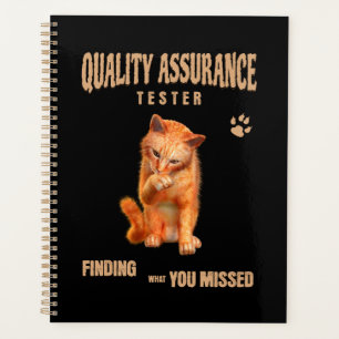 Agenda Testador de QA Humor de Gato