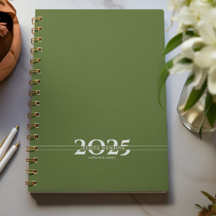 Agenda Texto Dividido Verde Oleícola Escuro