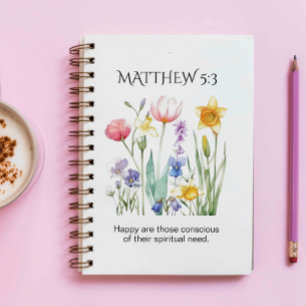 Agenda Texto do Ano JW 2026 com Flores de Aquarela