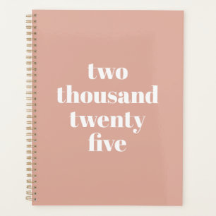 Agenda Texto do ano personalizado rosa poeirento da tipog