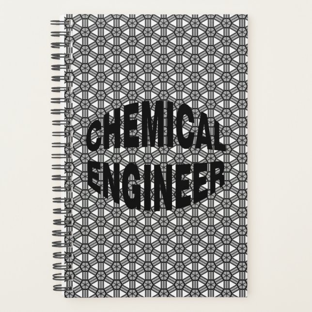 Agenda Texto do Engenheiro químico preto (Frente)