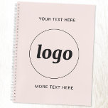 Agenda Texto do logotipo simples cor-de-rosa<br><div class="desc">Logótipo simples e design de texto personalizado para promover a lealdade à marca e promover sua pequena empresa. Substitua o logotipo por seu próprio e altere ou exclua o texto superior e inferior na frente para personalizar. Perfeito para usar em sua empresa, para fins de promocional e para dar a...</div>