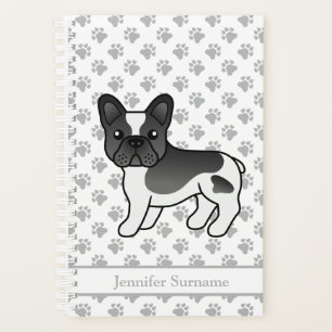 Agenda Texto e Cão-de-Cartoon de Cachorro-Branco Preto