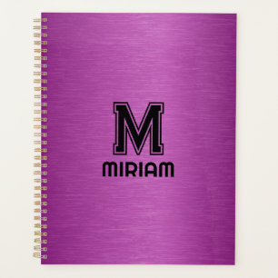 Agenda Texto Metálico Vermelho Maroon Texto Preto Persona