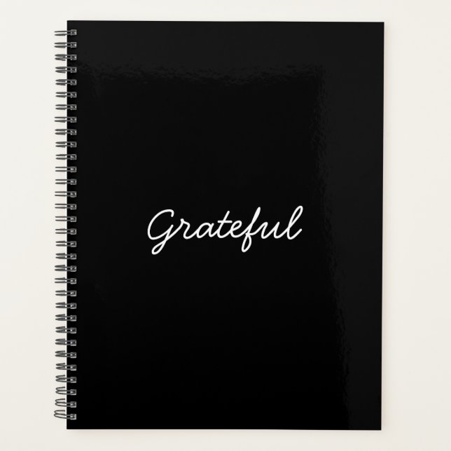 Agenda Texto ou nome de script casual preto gratoso (Frente)