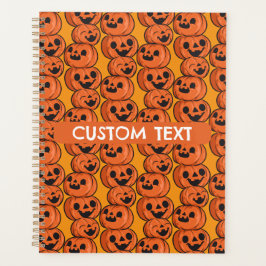 Agenda Texto Personalizado Abóbora Feliz Halloween Person